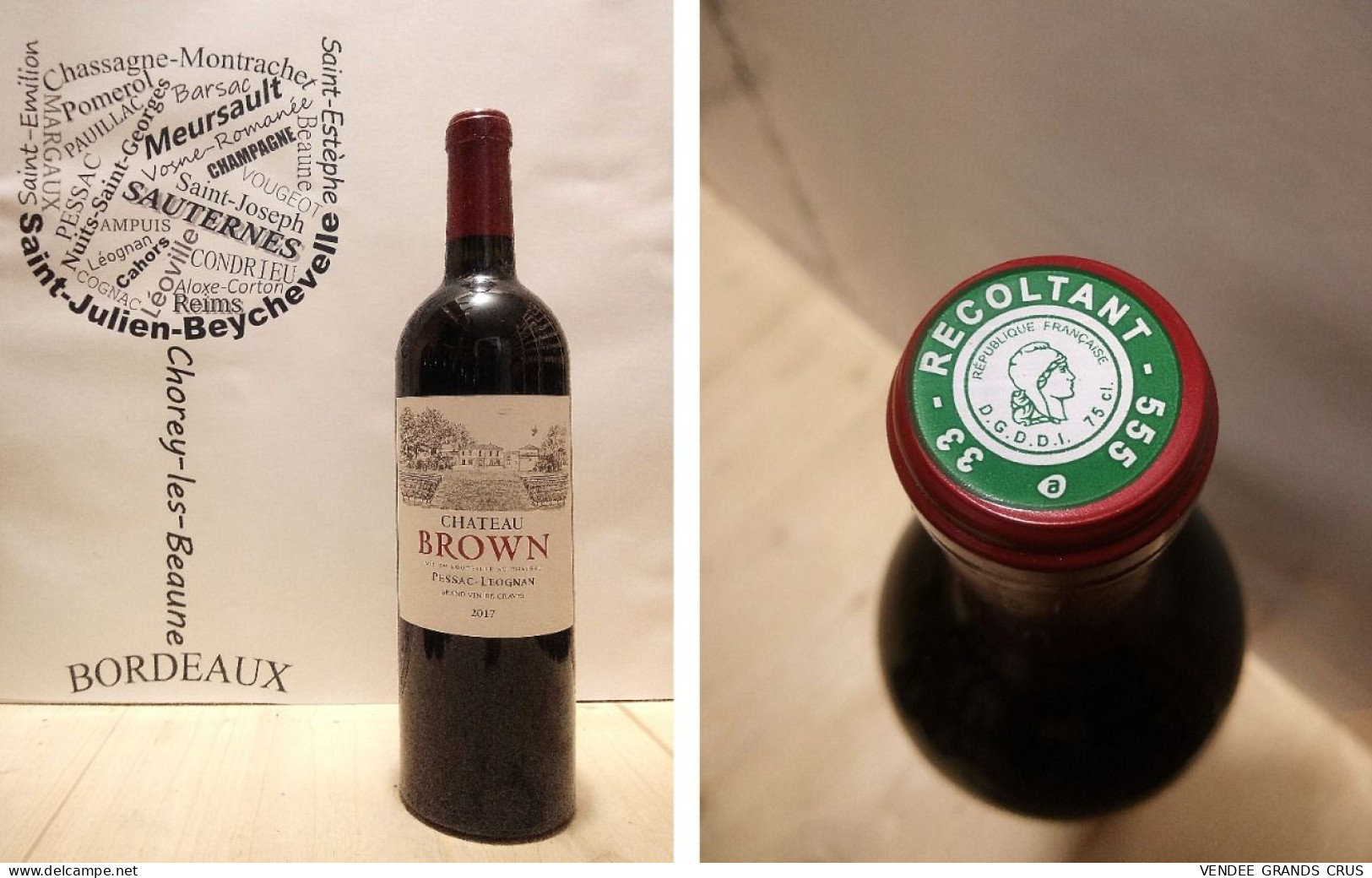 Château Brown 2017 - Pessac-Léognan - 1 X 75 Cl - Rouge - Vino