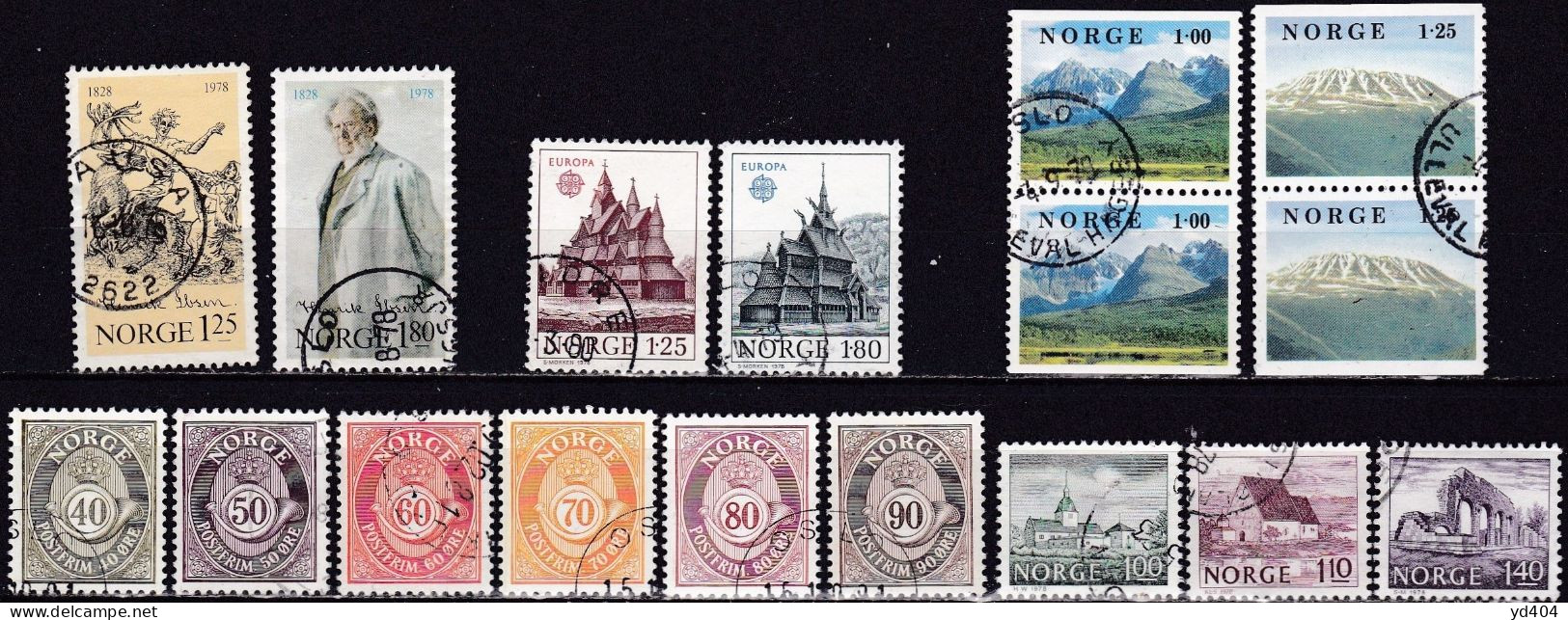 NO092B – NORVEGE - NORWAY – 1978 – FULL YEAR SET – Y&T # 714/745 USED 22 € - Gebraucht
