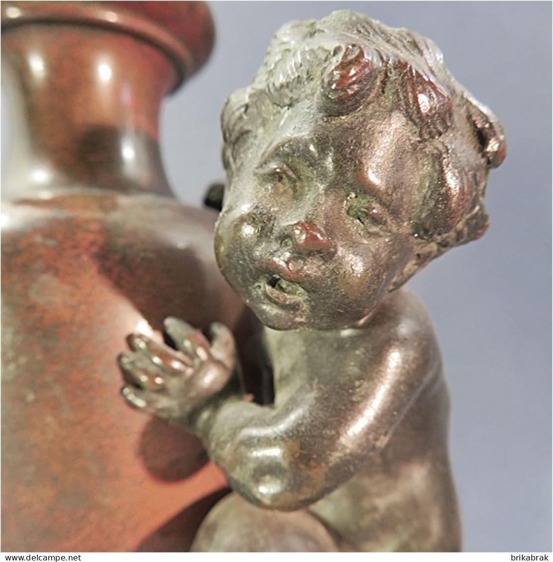 * VASE SOLIFLOR ENFANT EN BRONZE @ Statue Fleur Lézard