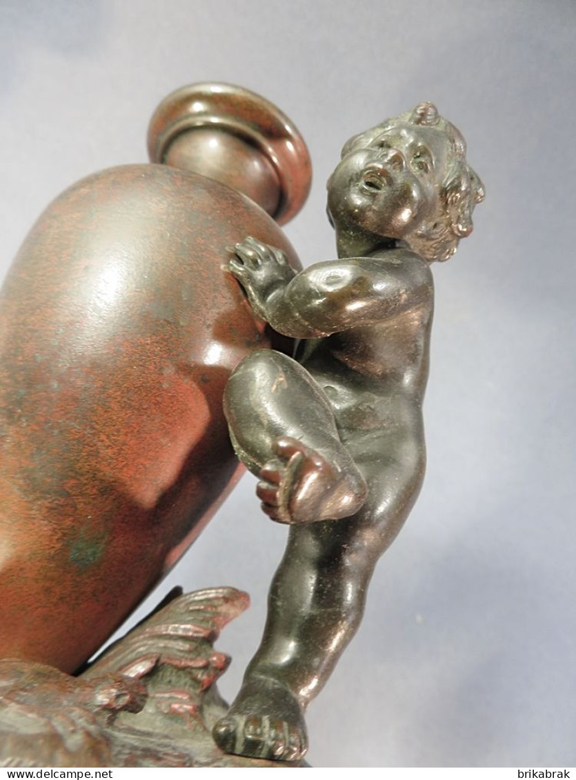 * VASE SOLIFLOR ENFANT EN BRONZE @ Statue Fleur Lézard