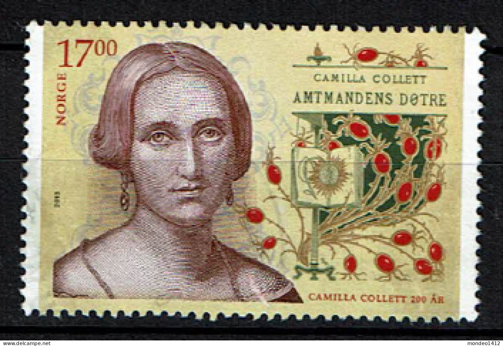 Norway 2013 - Yv. 1775 - Mi.1823 - Used - Geburtstag Von Camilla Collett, Writer - Used Stamps