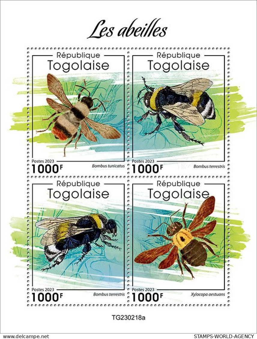 2024-01 - TOGO- BEES           4V  MNH** - Abeilles