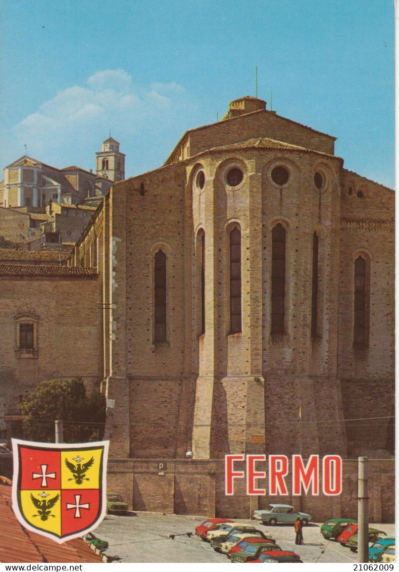FERMO - CHIESA CHURCH KIRSCH EGLISE TEMPIO S. FRANCESCO - AUTO D'EPOCA CAR VOITURE FIAT 850 128 127 500 AUTOBIANCHI A112 - Fermo
