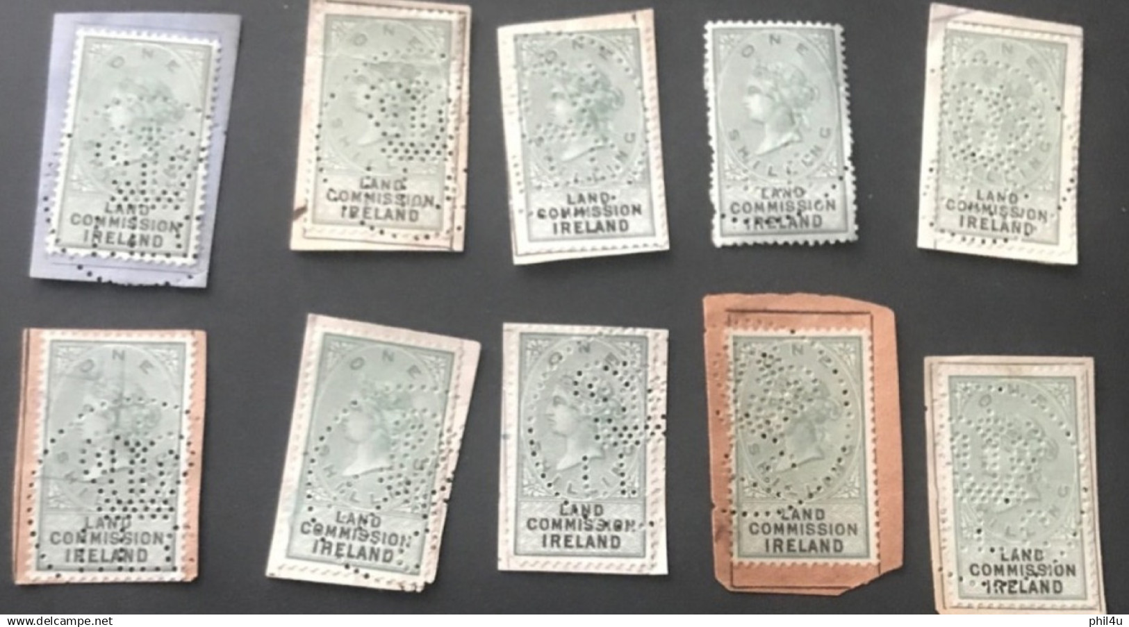 10 Ireland Overprinted Land Commission Ireland On QV GB Old As Cinderella - Collections, Lots & Series