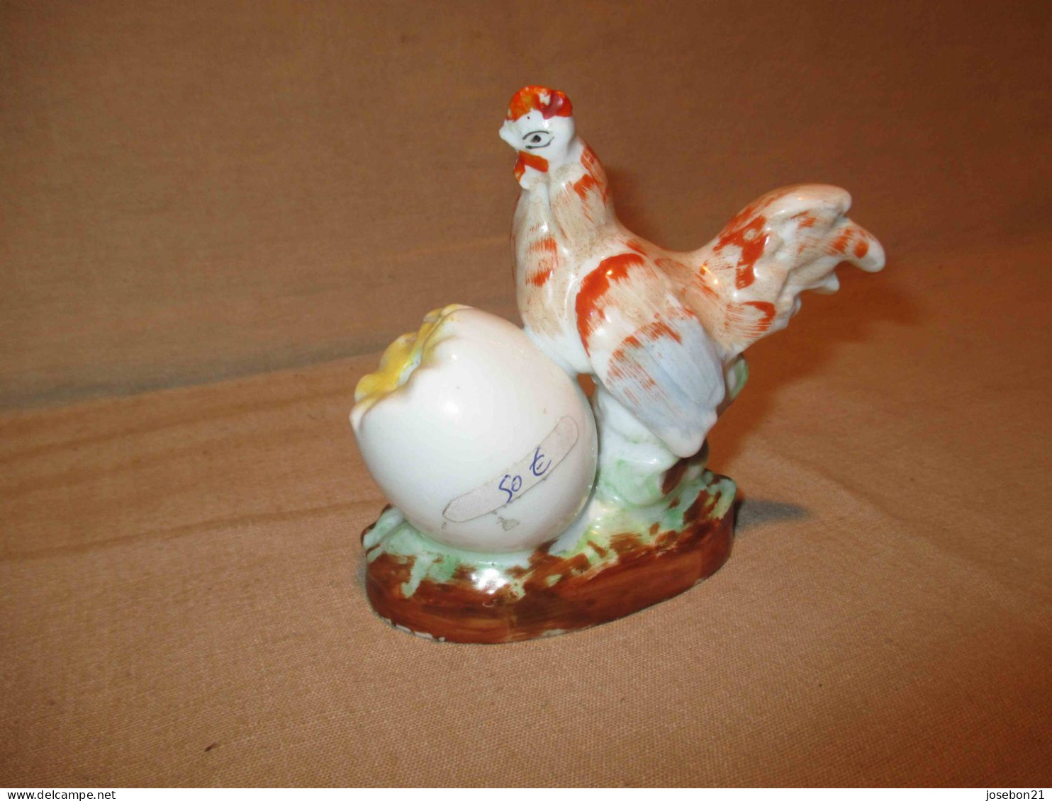 Ancien Encrier En Porcelaine De Vieux Paris Poule XIX ème - Andere & Zonder Classificatie