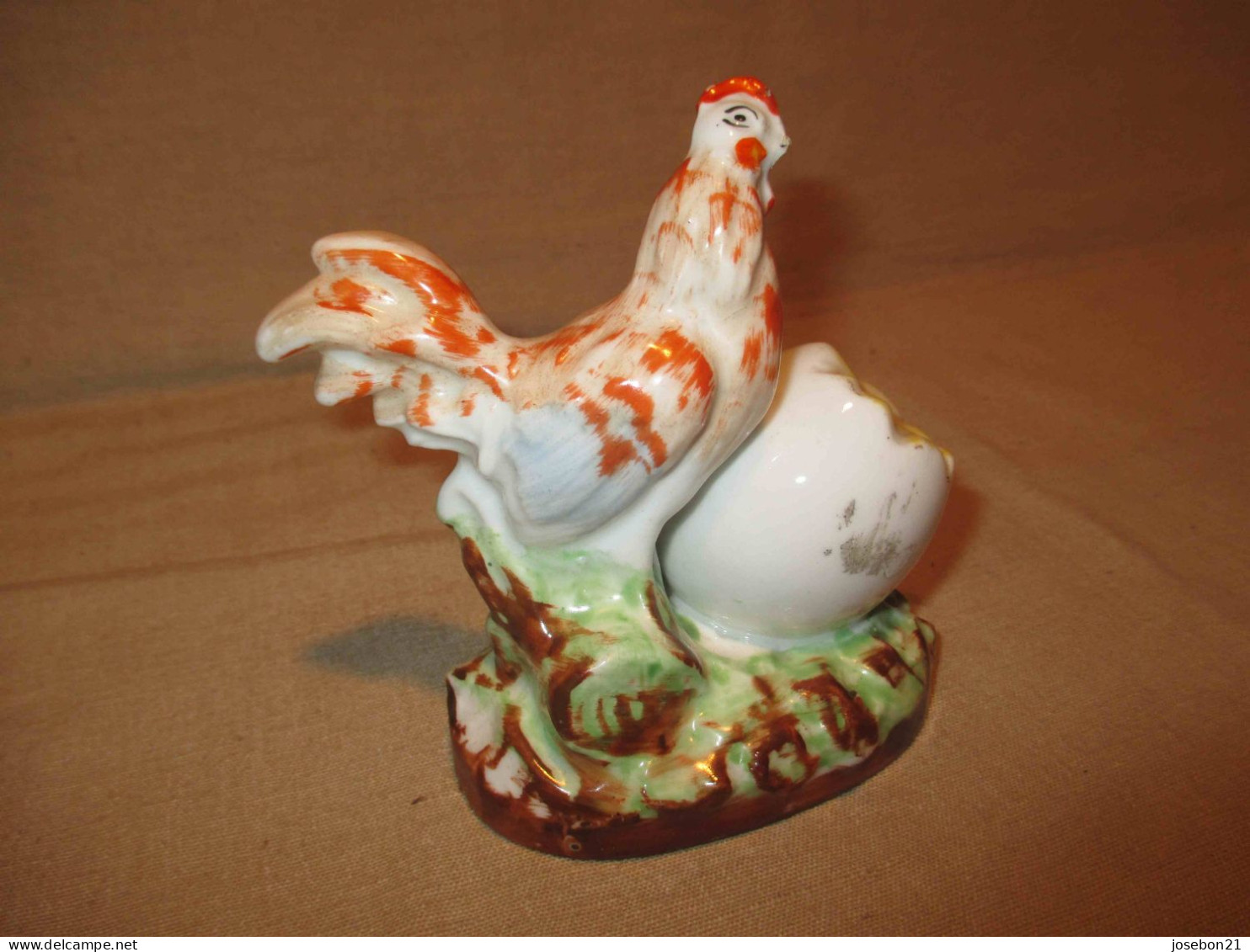 Ancien Encrier En Porcelaine De Vieux Paris Poule XIX ème - Otros & Sin Clasificación