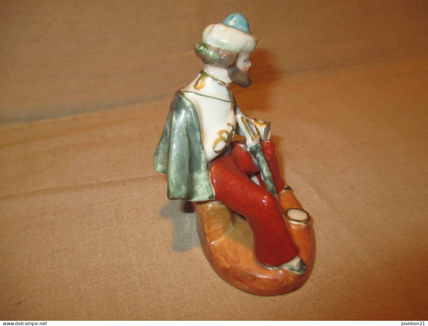 Ancien Encrier En Porcelaine De Vieux Paris Militaire XIX ème - Autres & Non Classés