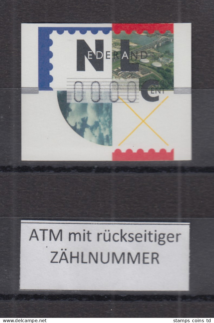 Niederlande ATM Mi.-Nr. 2.1 Typ FRAMA Nulldruck 0000 Mit Rücks. Zählnummer ** - Autres & Non Classés