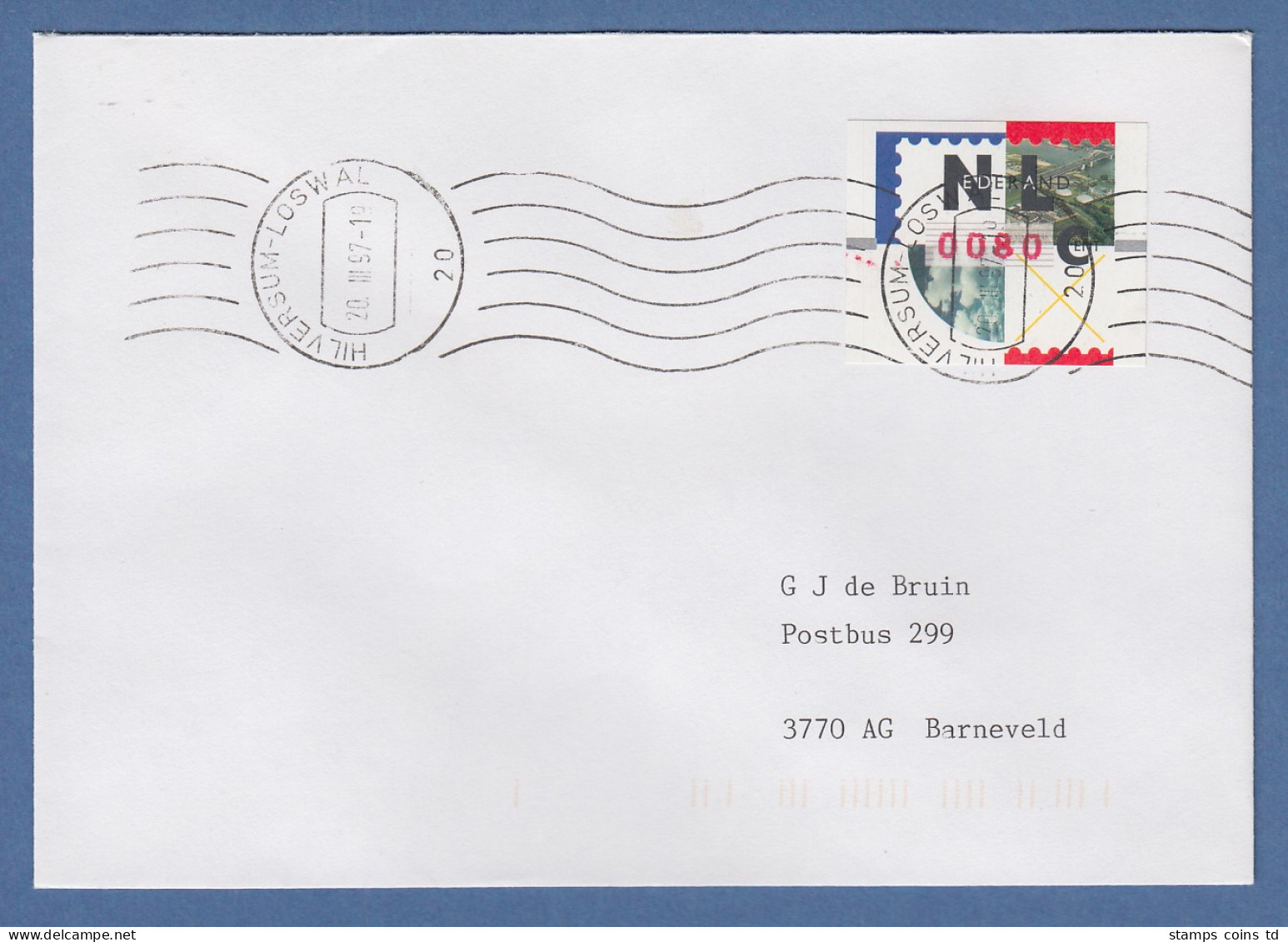 Niederlande ATM Mi.-Nr. 2.2 Typ NAGLER Wert 0080 Auf FDC, O HILVERSUM - Other & Unclassified