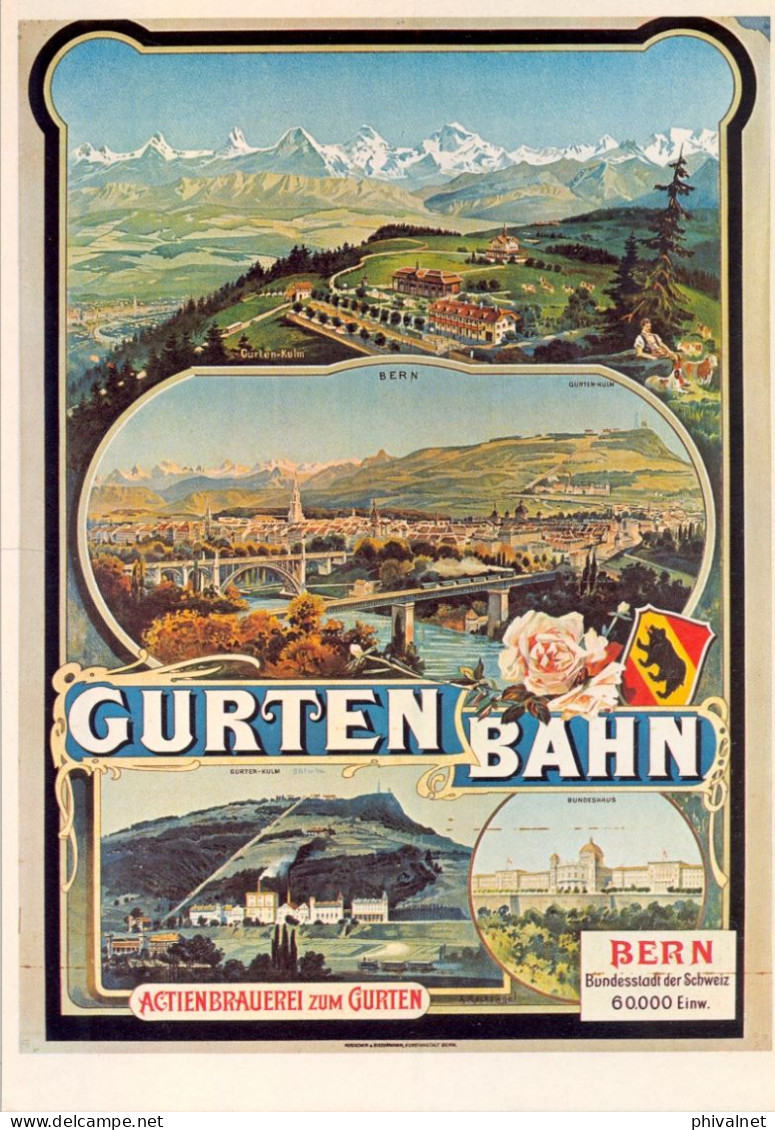 GURTEN BAHN , BERN - FERROCARRIL  , TRAINS , RAILWAYS , LOCOMOTIVE , TRAIN , BAHN - Kunstwerken