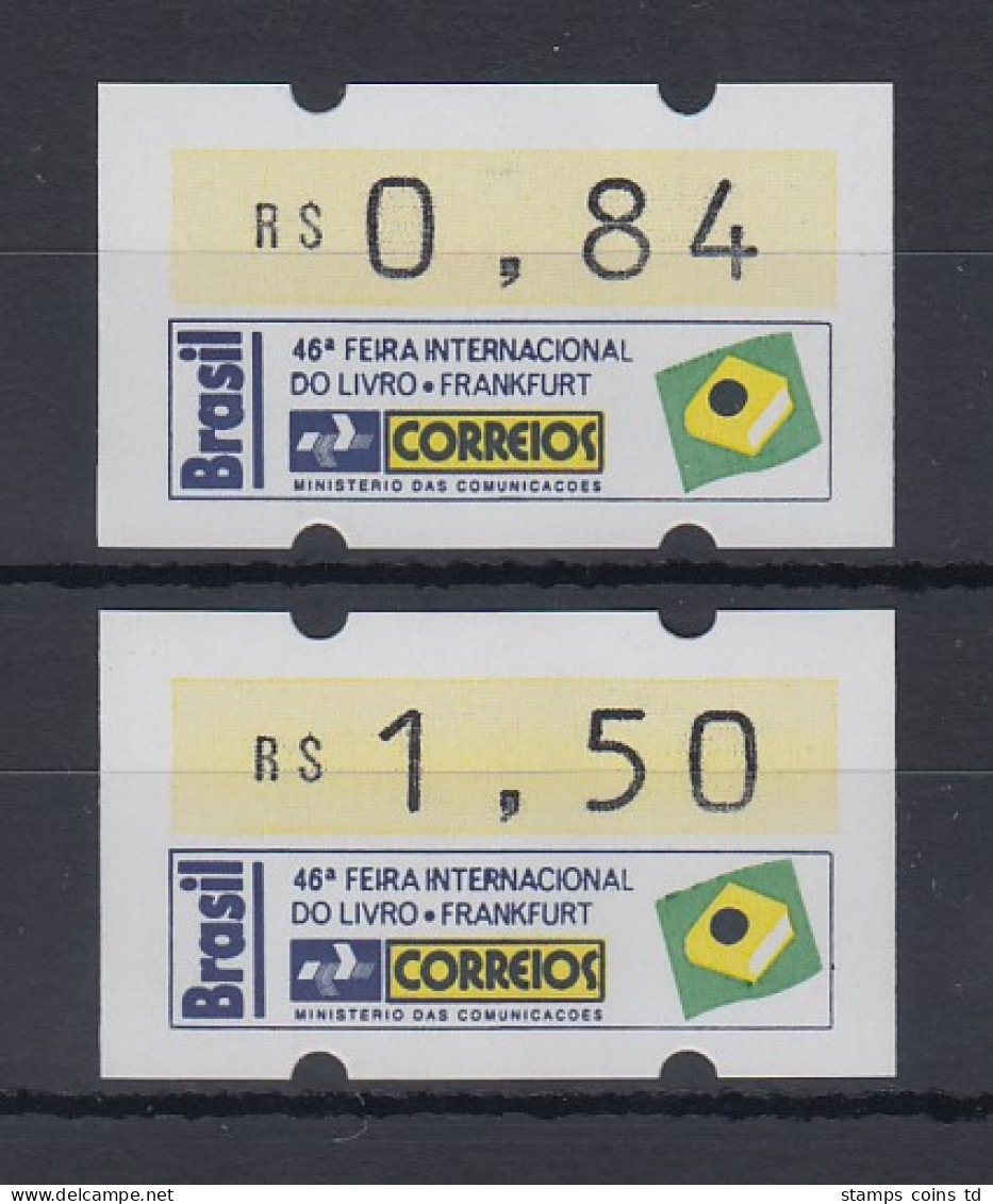 Brasilien ATM Frankfurter Buchmesse 1994 , Mi.-Nr. 6, Kurzsatz 0,84 - 1,50 RS ** - Frankeervignetten (Frama)