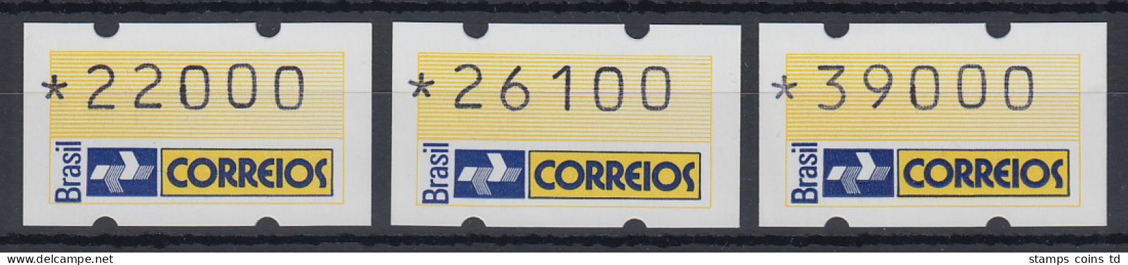 Brasilien Klüssendorf-ATM 1993 Postemblem Mi-Nr 4 Satz 22000 - 26100 - 39000 ** - Franking Labels