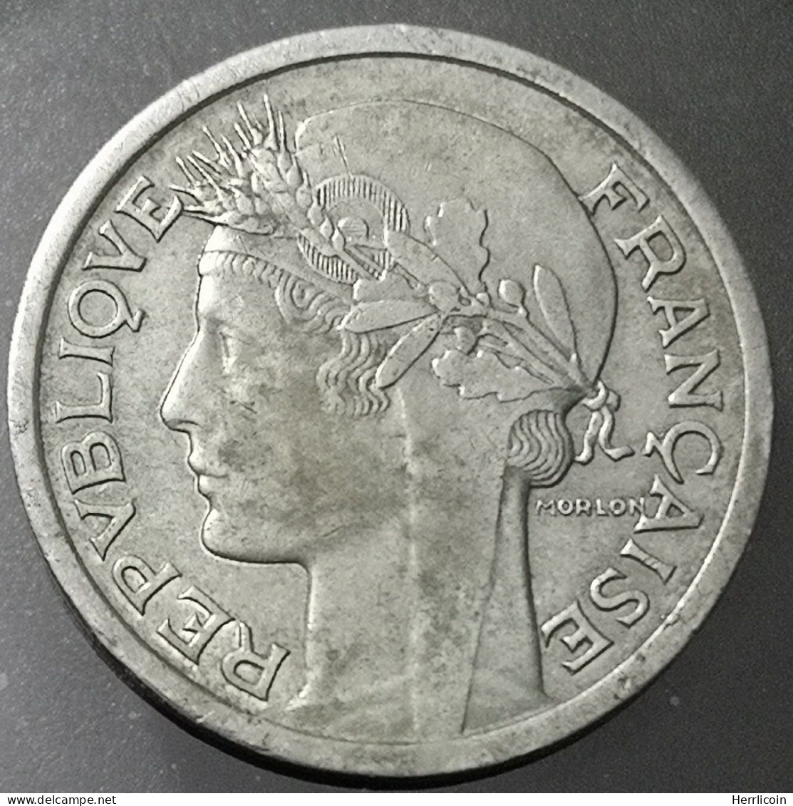 Monnaie France - 1957 "B" - 1 Franc Morlon Aluminium, Légère (1,3g) - 1 Franc