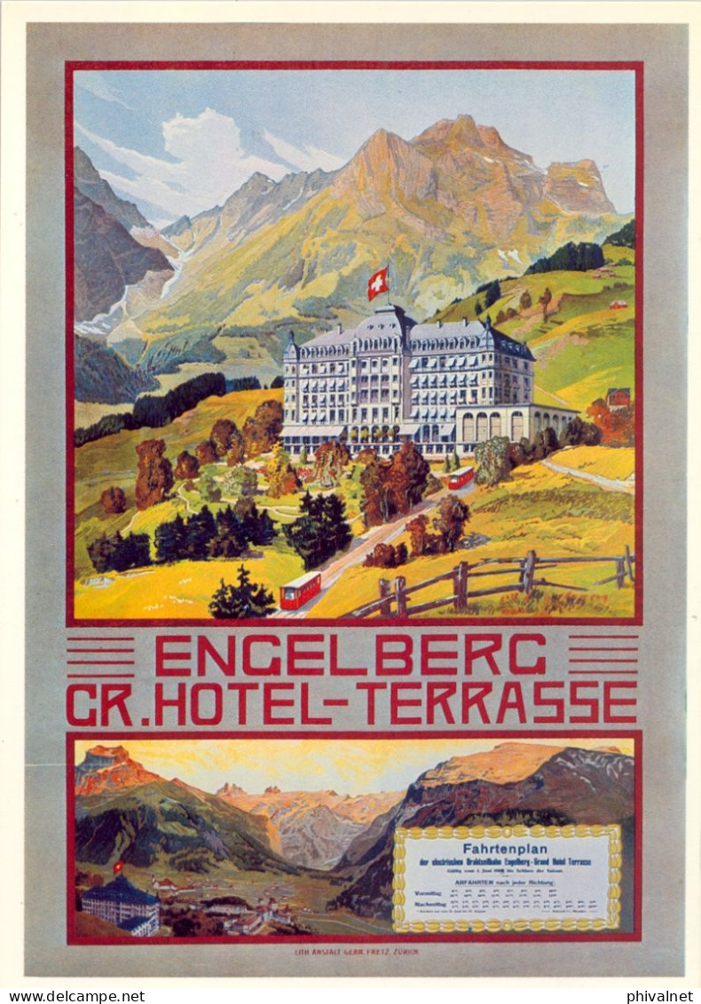 ENGELBERG GRAND HOTEL  - FERROCARRIL  , TRAINS , RAILWAYS , LOCOMOTIVE , TRAIN , BAHN - Obras De Arte