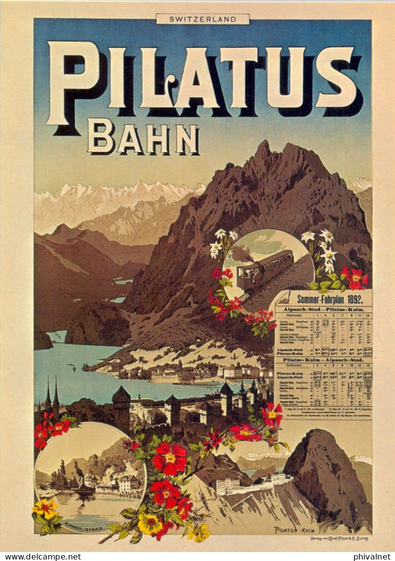 PILATUS , SWITZERLAND  - FERROCARRIL  , TRAINS , RAILWAYS , LOCOMOTIVE , TRAIN , BAHN - Ouvrages D'Art