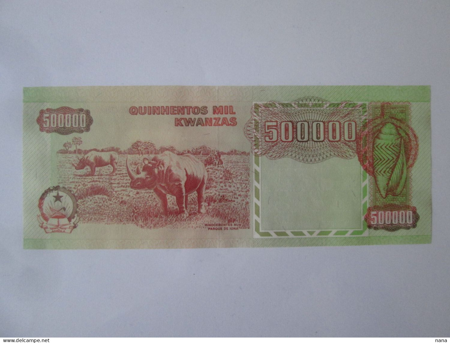 Angola 500000 Kwanzas 1991 Banknote UNC See Pictures - Angola