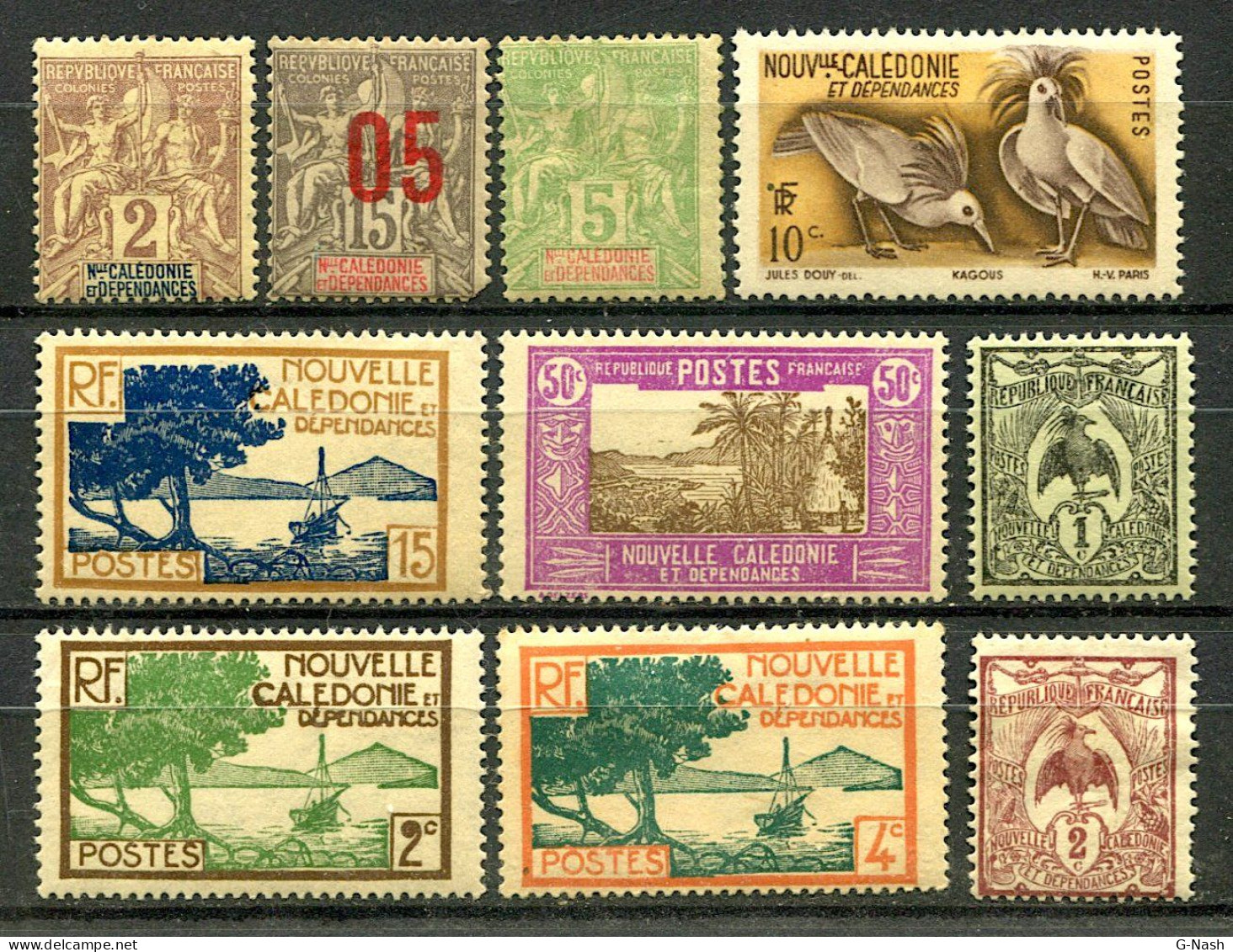 NOUVELLE-CALEDONIE - Lot De 10 Timbres - Verzamelingen & Reeksen