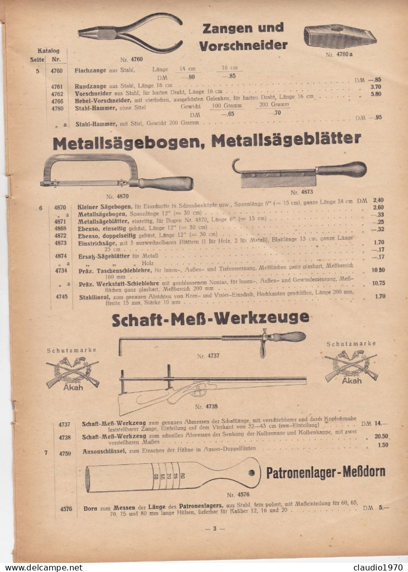 GERMANIA - NùRNBERG W. - RIVISTA LISTINO PREZZO -1950 - Hobbies & Collections