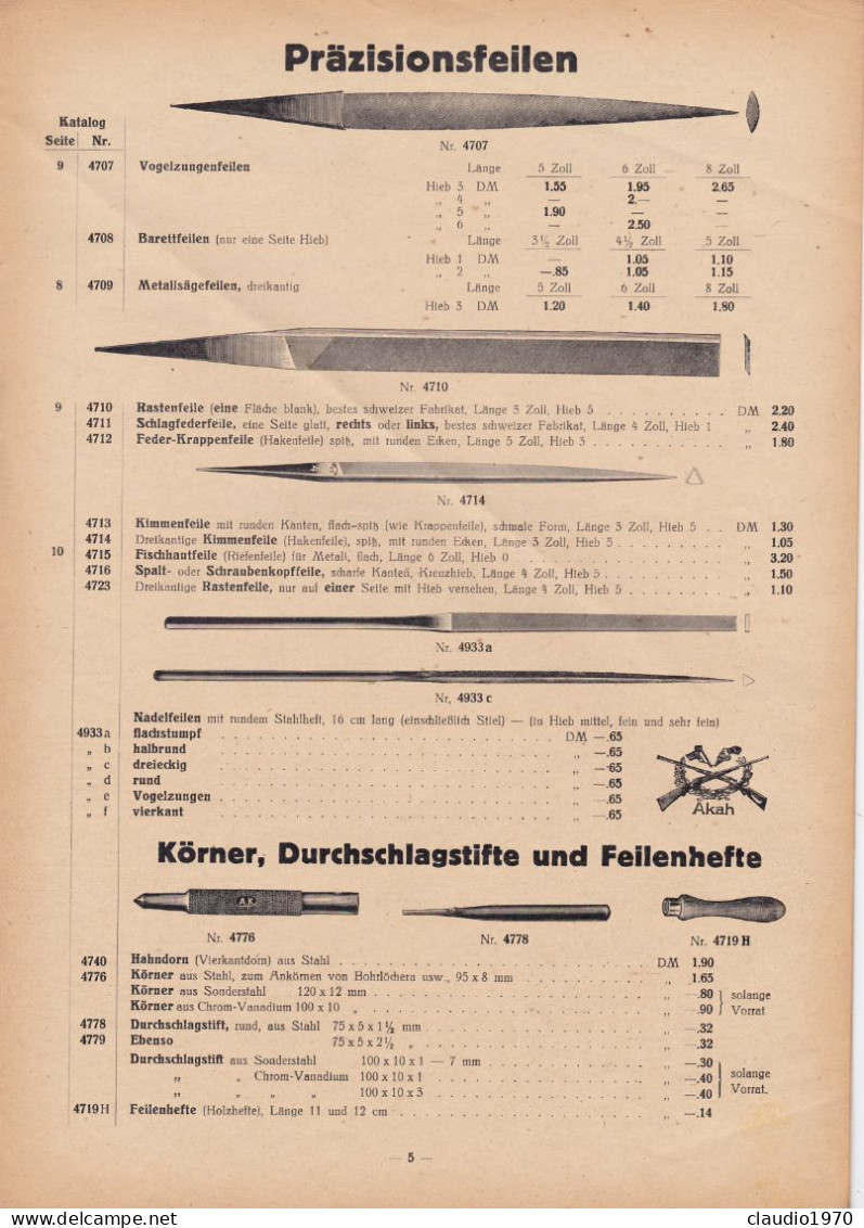 GERMANIA - NùRNBERG W. - RIVISTA LISTINO PREZZO -1950 - Hobby & Sammeln