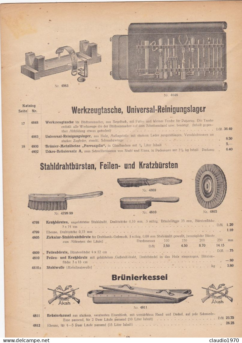 GERMANIA - NùRNBERG W. - RIVISTA LISTINO PREZZO -1950 - Hobby & Sammeln