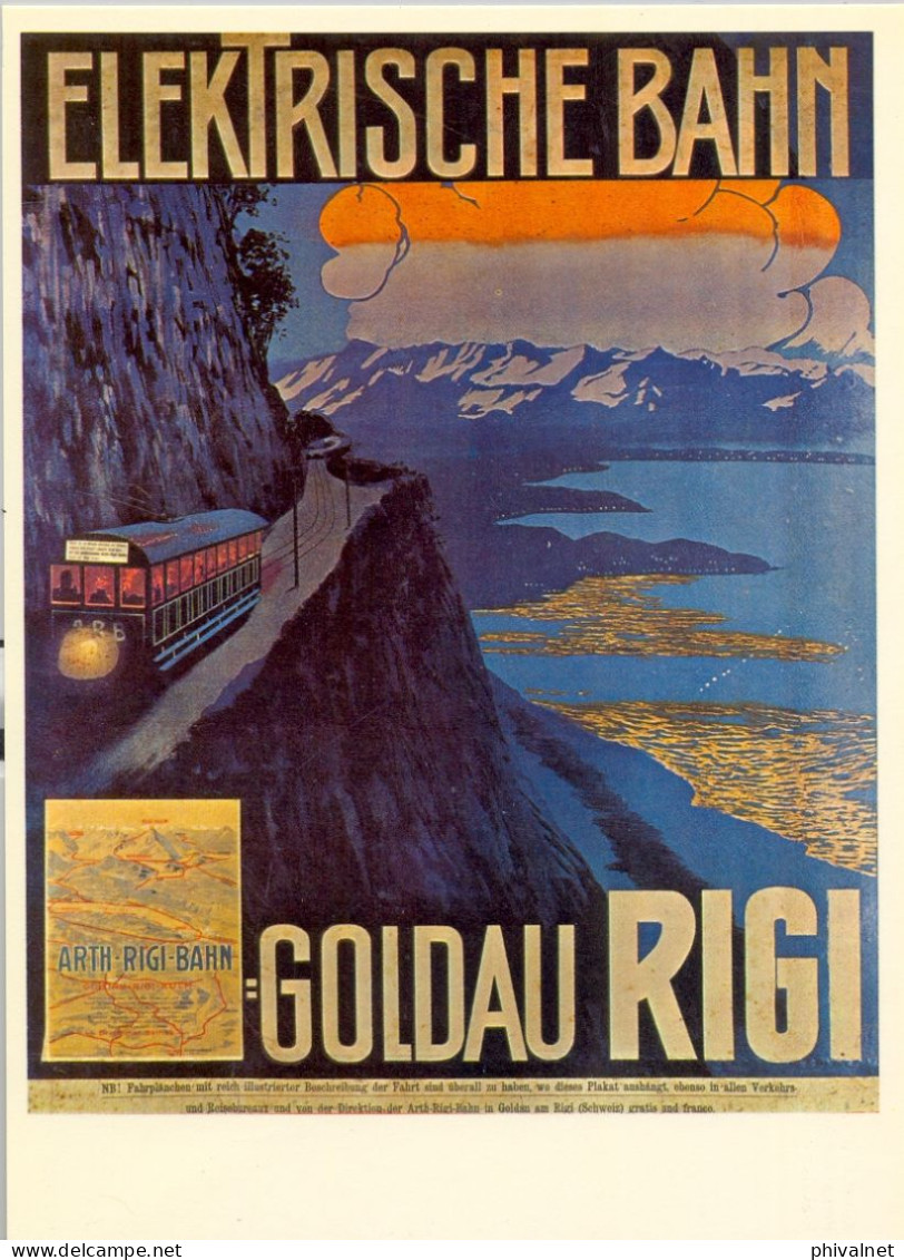 GOLDAU RIGI , ELEKTRISCHE BAHN - FERROCARRIL , RAILWAY , LOCOMOTIVE , TRAIN , BAHN , CHEMIN DE FER - Kunstwerken