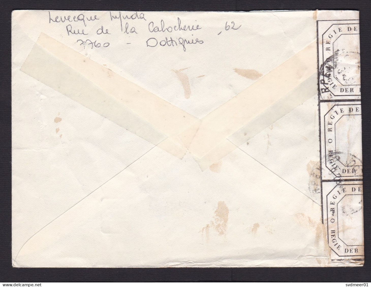 Belgium: Cover, 1982, 1 Stamp, King, Cancel Received Damaged, Repaired, Postal Label / Seal (minor Damage) - Lettres & Documents