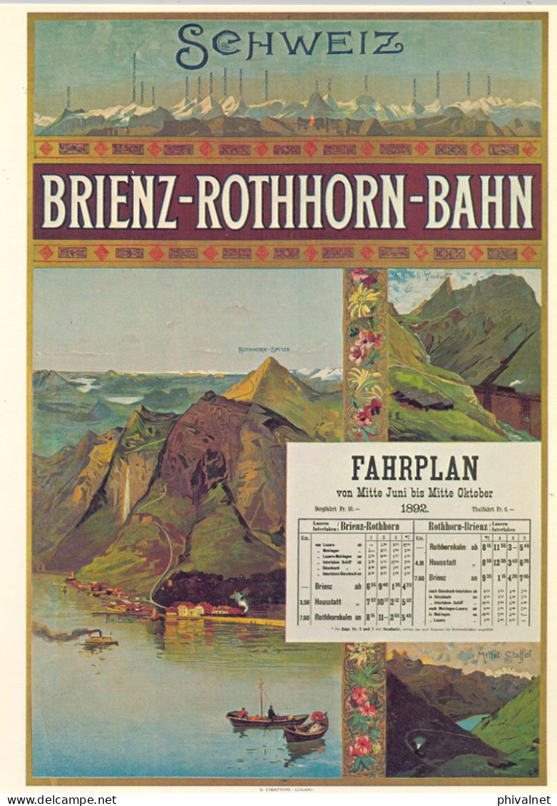 BRIENZ - ROTHHORN - FERROCARRIL , RAILWAY , LOCOMOTIVE , TRAIN , BAHN , CHEMIN DE FER - Kunstwerken