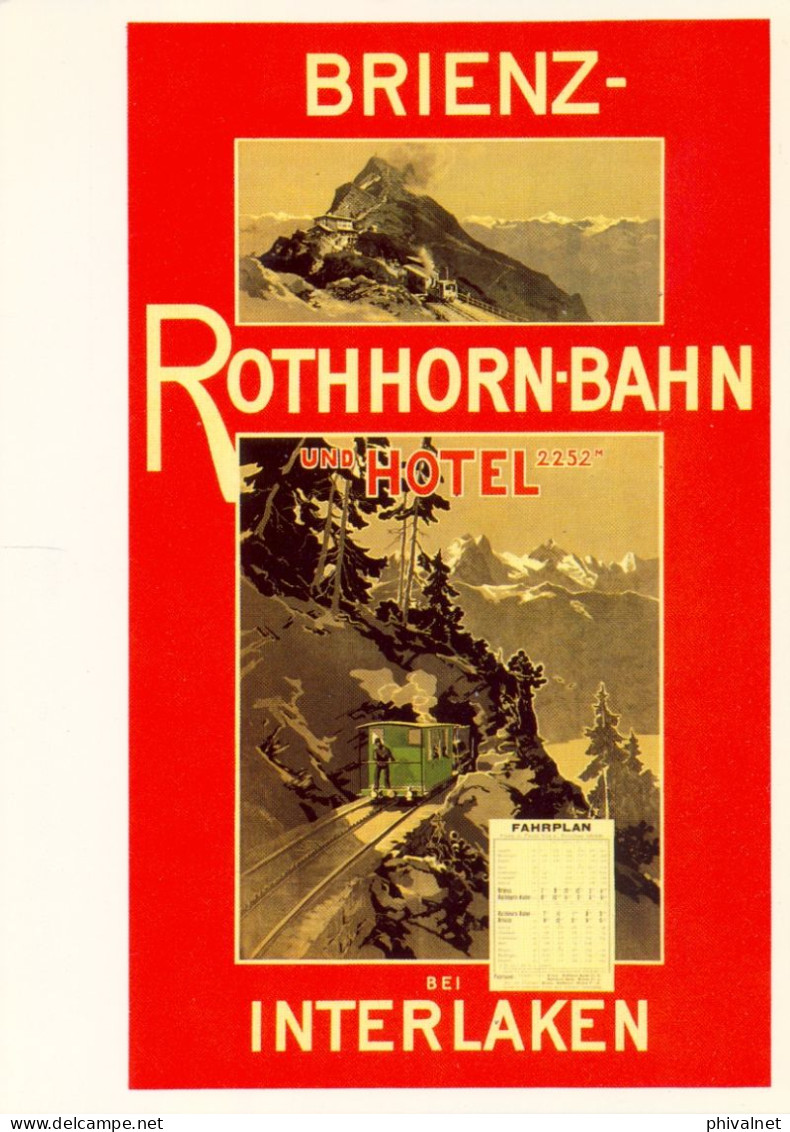 INTERLAKEN , BRIENZ - ROTHHORN  - FERROCARRIL , RAILWAY , LOCOMOTIVE , TRAIN , BAHN , CHEMIN DE FER - Kunstwerken