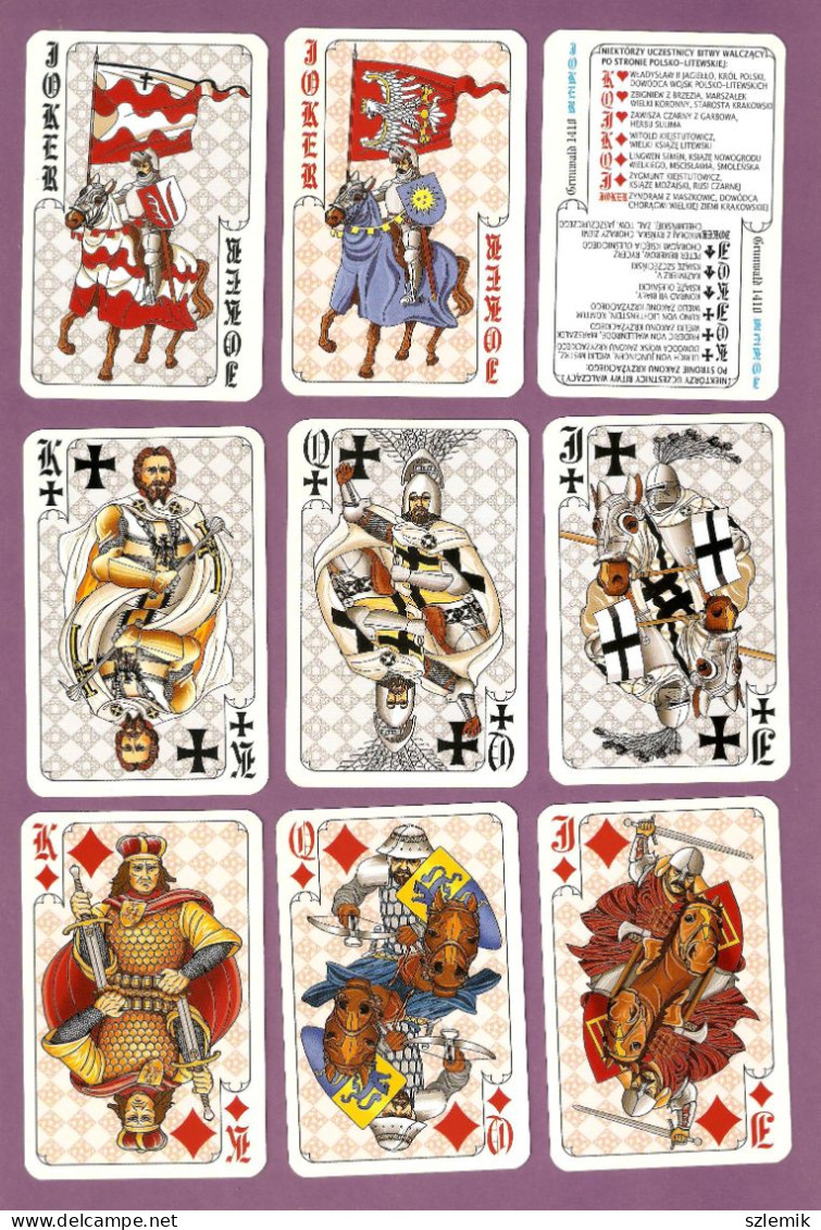 Playing Cards 52 + 3 Jokers.  Battle Of GRUNWALD  1410. POLAND  TREFL -  2010.  Graphic Design – Krzysztof Cieslak - 54 Kaarten