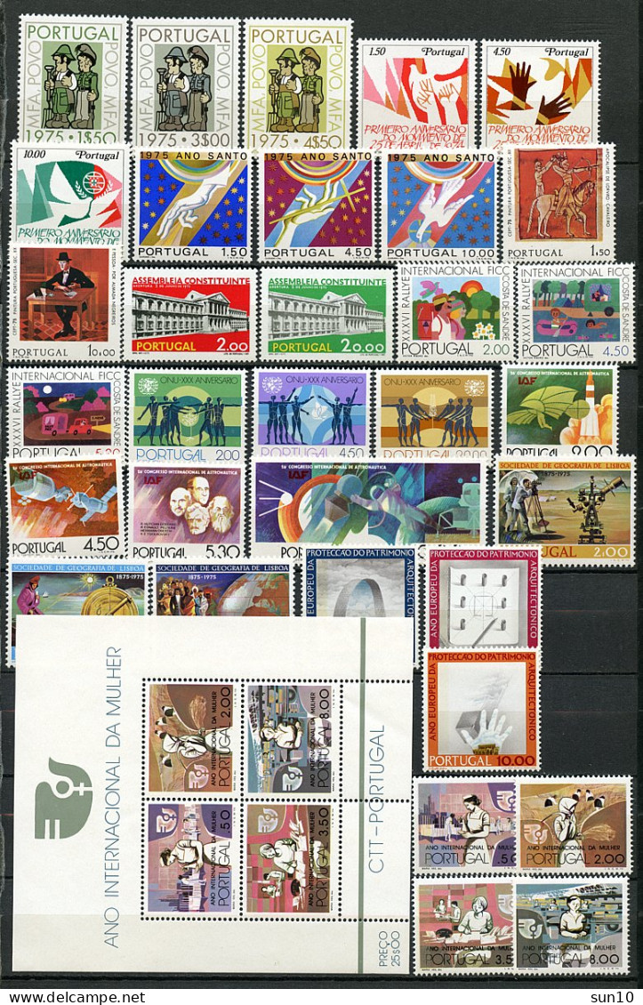 PORTUGAL 1975/76, 2 KOMPL. JAHRE NR. 1272 Bis 1347, OHNE BL. 17, POSTFR. Mi. 313 - Lotes & Colecciones