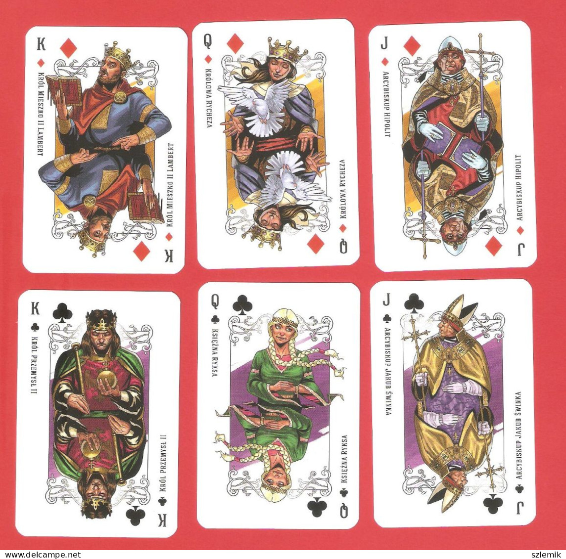 Playing Cards 52 + 3 Jokers.  "Piast Dynasty". See Item Description - 54 Cards