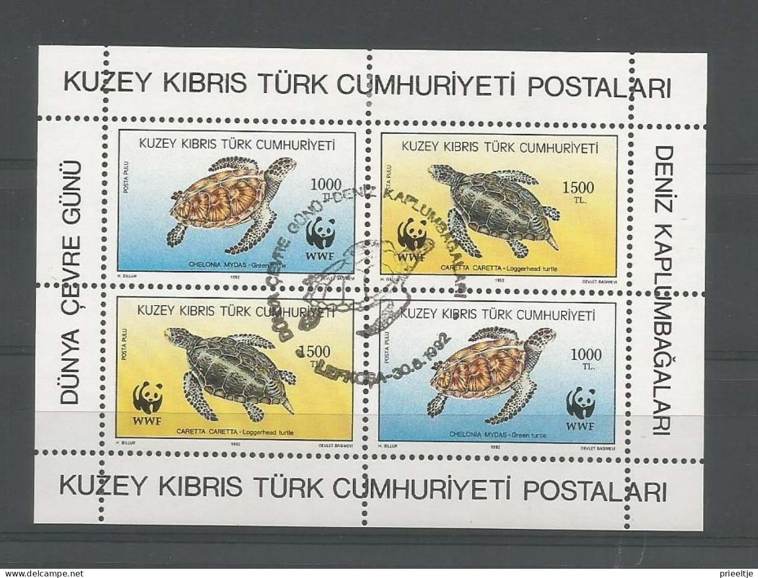 Cyprus Turk 1992 Turtles S/S  Y.T BF 11  (0) - Gebraucht