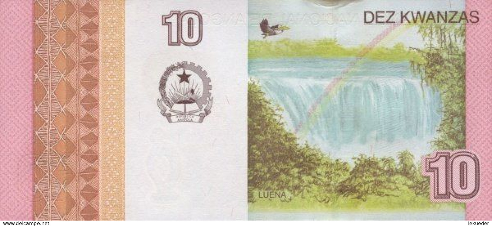 Billete De Banco De ANGOLA - 10 Kwanzas, 2012  Sin Cursar - Angola