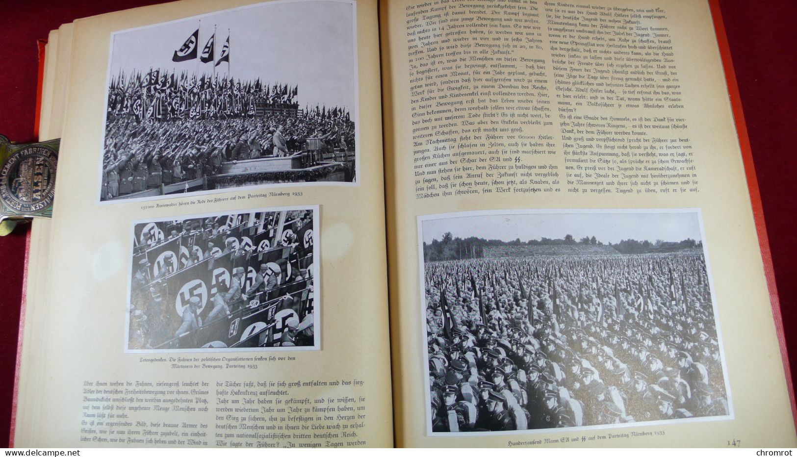 DEUTSCHLAND ERWACHT 1933 Werden Kampf und Sieg der NSDAP Cigaretten - Bilderdienst 152 Seiten Bilder komplett