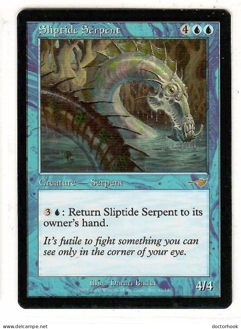 MAGIC The GATHERING  "SLIPTIDE SERPENT"---NEMESIS (MTG--159-3) - Cartas Azules