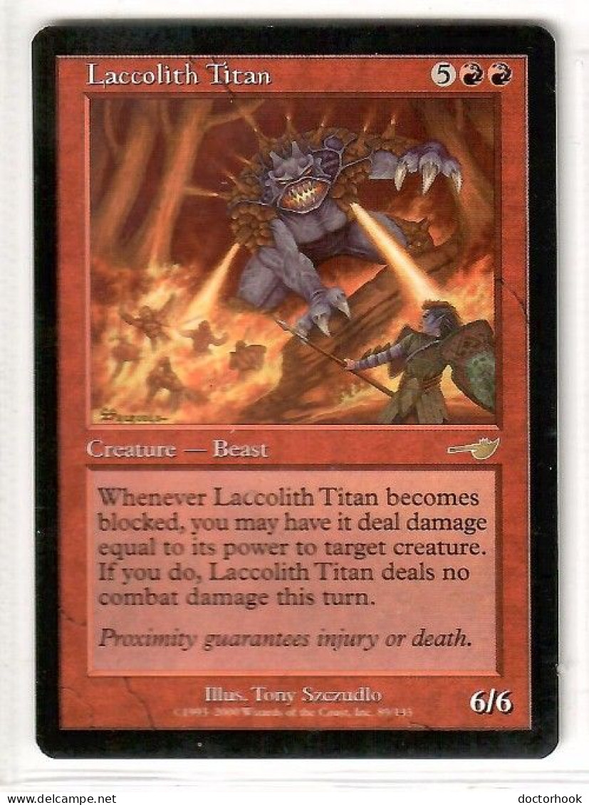 MAGIC The GATHERING  "LACCOLITH TITAN"---NEMESIS (MTG--159-4) - Rot