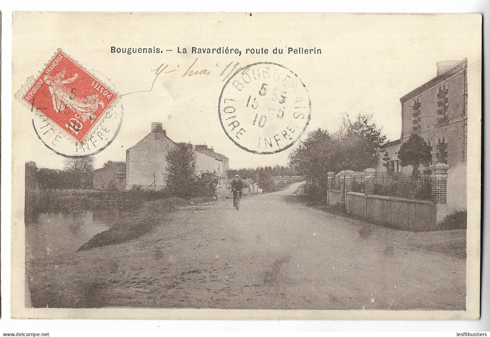 CPA 44 BOUGUENAIS La Ravardière, Route De Pellerin - Bouguenais