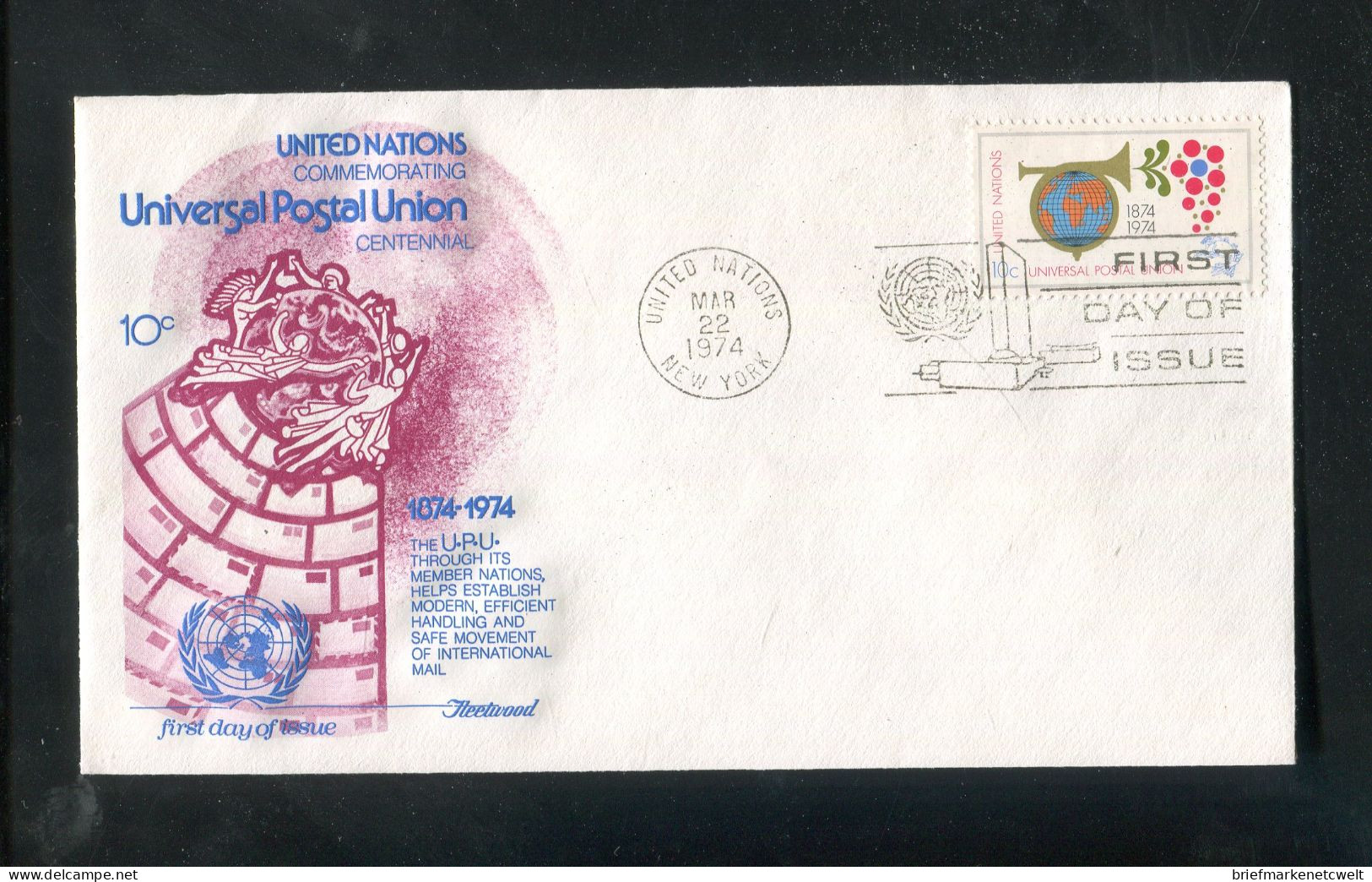 "UNO-N.Y." 1974, Mi. 266 "UPU" FDC (7335) - FDC