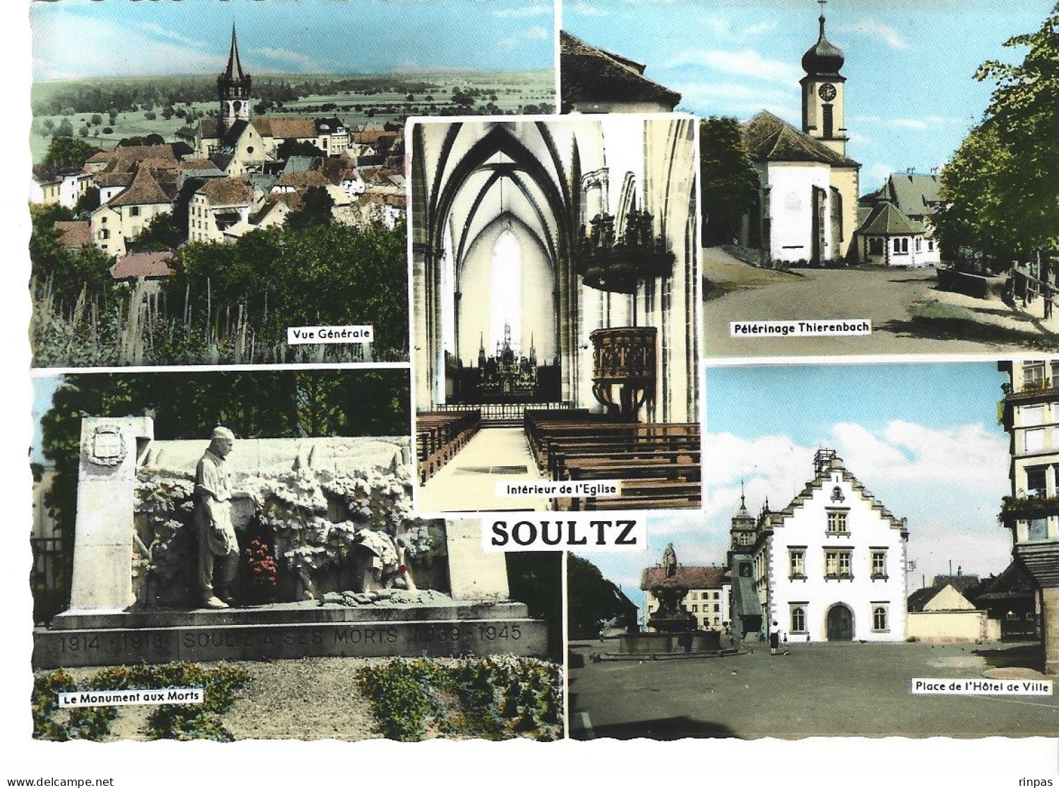 (68) SOULTZ Multivue  Place De Hotel De Ville Monument Aux Morts ( Haut Rhin) - Soultz