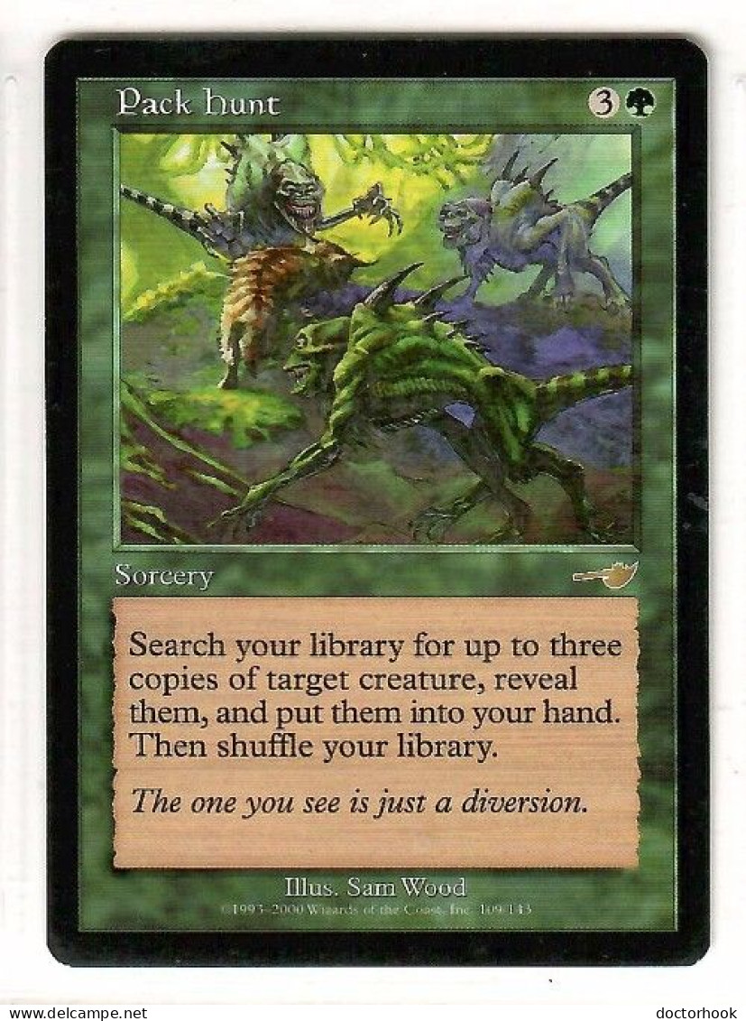 MAGIC The GATHERING  "PACK HUNT"---NEMESIS (MTG--159-8) - Cartes Vertes