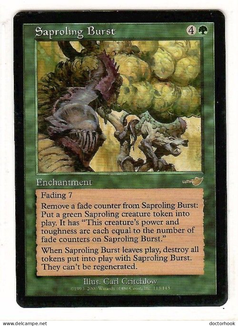 MAGIC The GATHERING  "SAPROLING BURST"---NEMESIS (MTG--159-9) - Caras Verdes