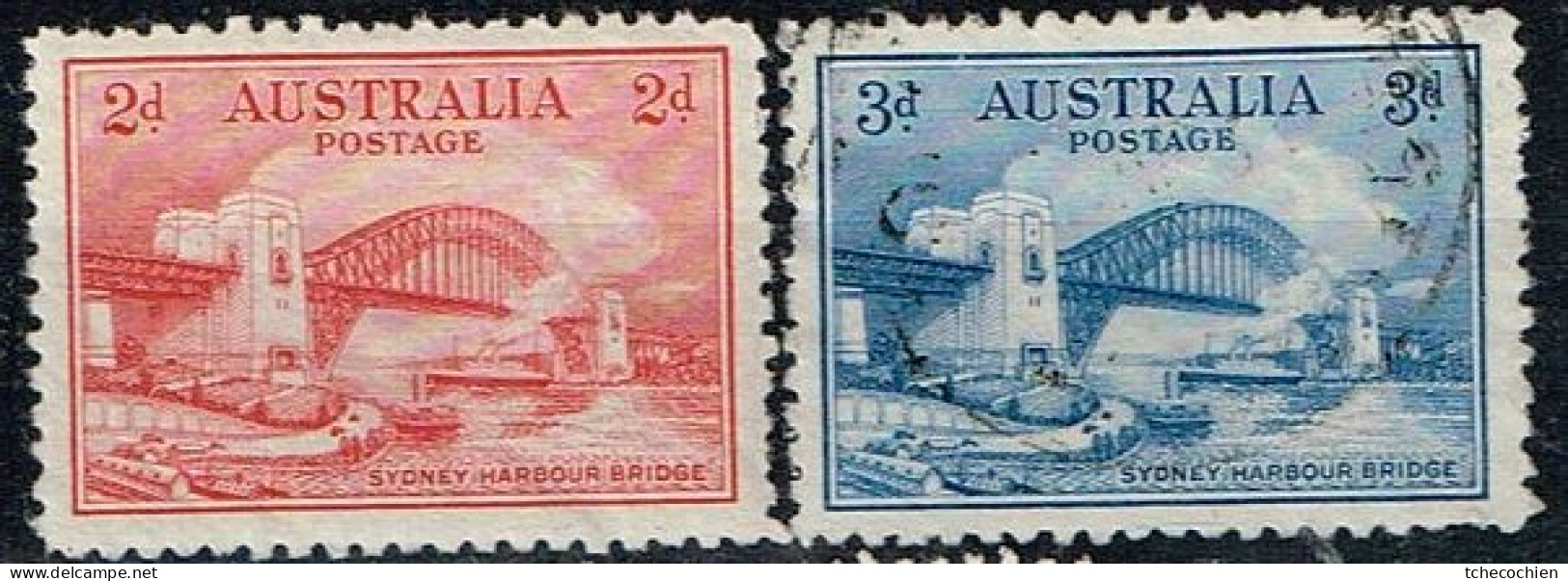 Australie - 1932 - Y&T N° 89* Et 90°, Neuf Avec Trace De Charnière Et Oblitéré - Gebruikt