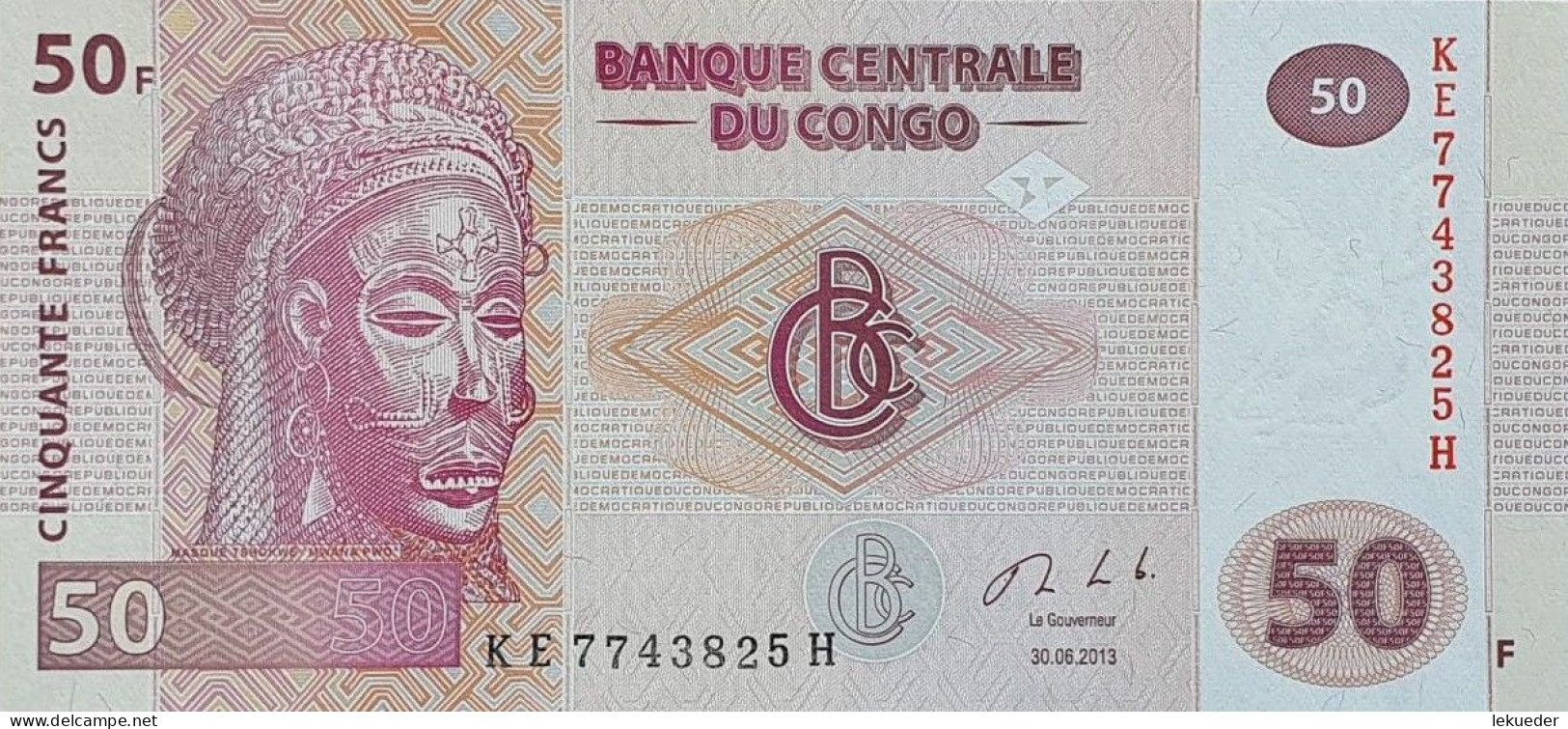 Billete De Banco De CONGO RD - 50 Francs, 2013  Sin Cursar - République Démocratique Du Congo & Zaïre