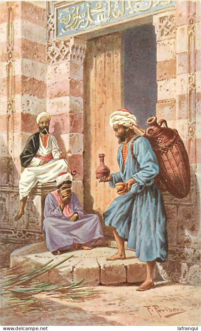 Themes Div-ref UU887- Illustrateurs-illustrateur F Perlberg -orient -orientalisme -marchands D Eau -water Sellers - - Perlberg, F.