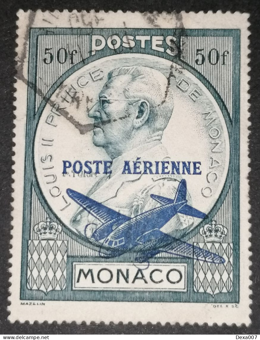 Monaco 50f 1946 Airmail Stamp - Oblitérés