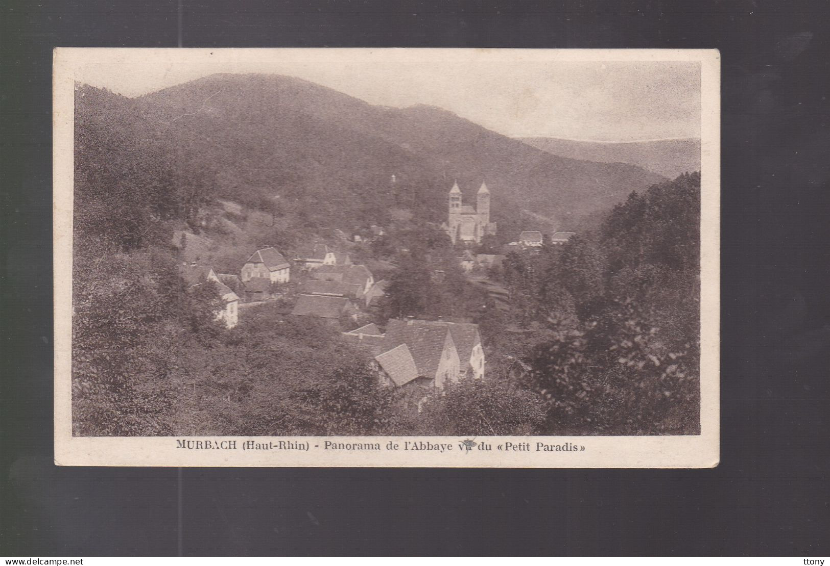 CPA   :  ( 68 )  Haut- Rhin Murbach  Panorama De L 'Abbaye  Vu Du Petit Paradis   Carte Circulée - Murbach