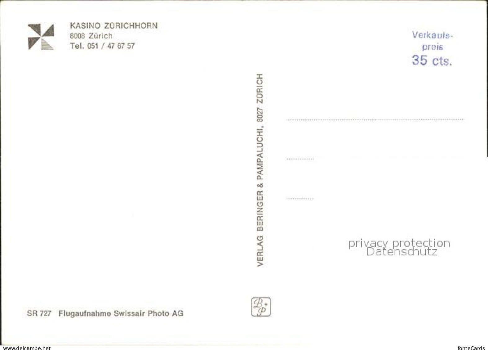 11880507 Zuerich Kasino Zuerichhorn Fliegeraufnahme Zuerich - Autres & Non Classés