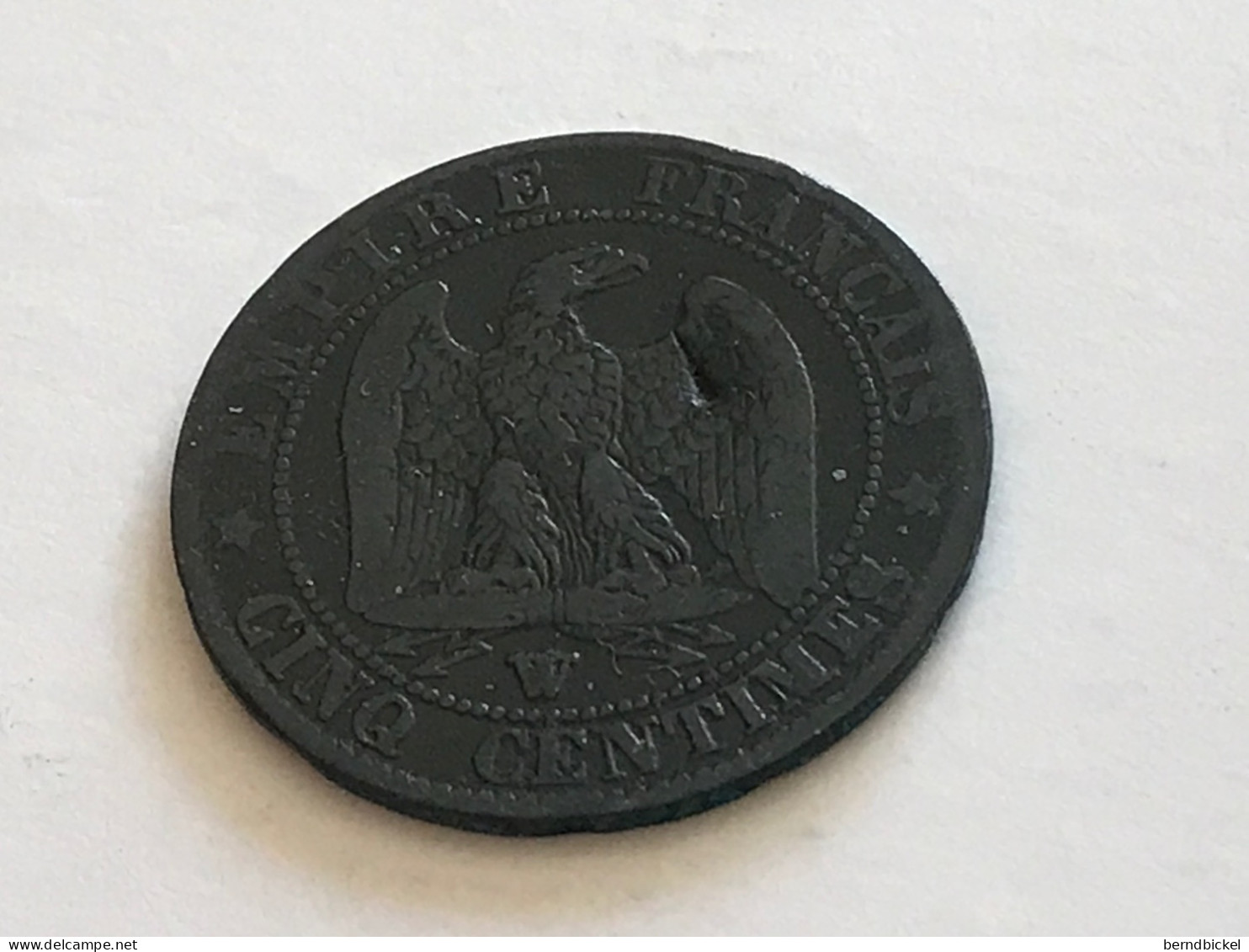 Münze Münzen Umlaufmünze Frankreich 5 Centimes 1856 Münzzeichen W - 5 Centimes
