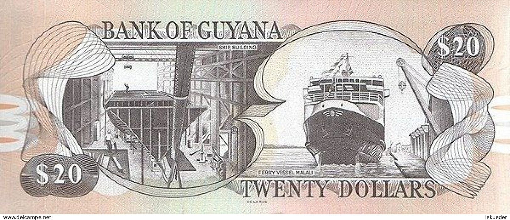 Billete De Banco De GUYANA - 20 Dollars, 2018  Sin Cursar - Guyana