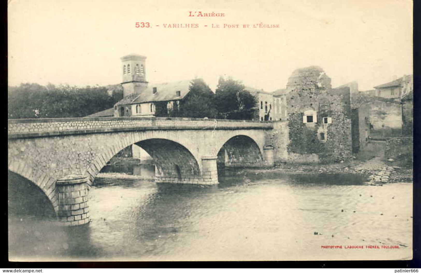 Varilhes Le Pont Et L'eglise - Varilhes